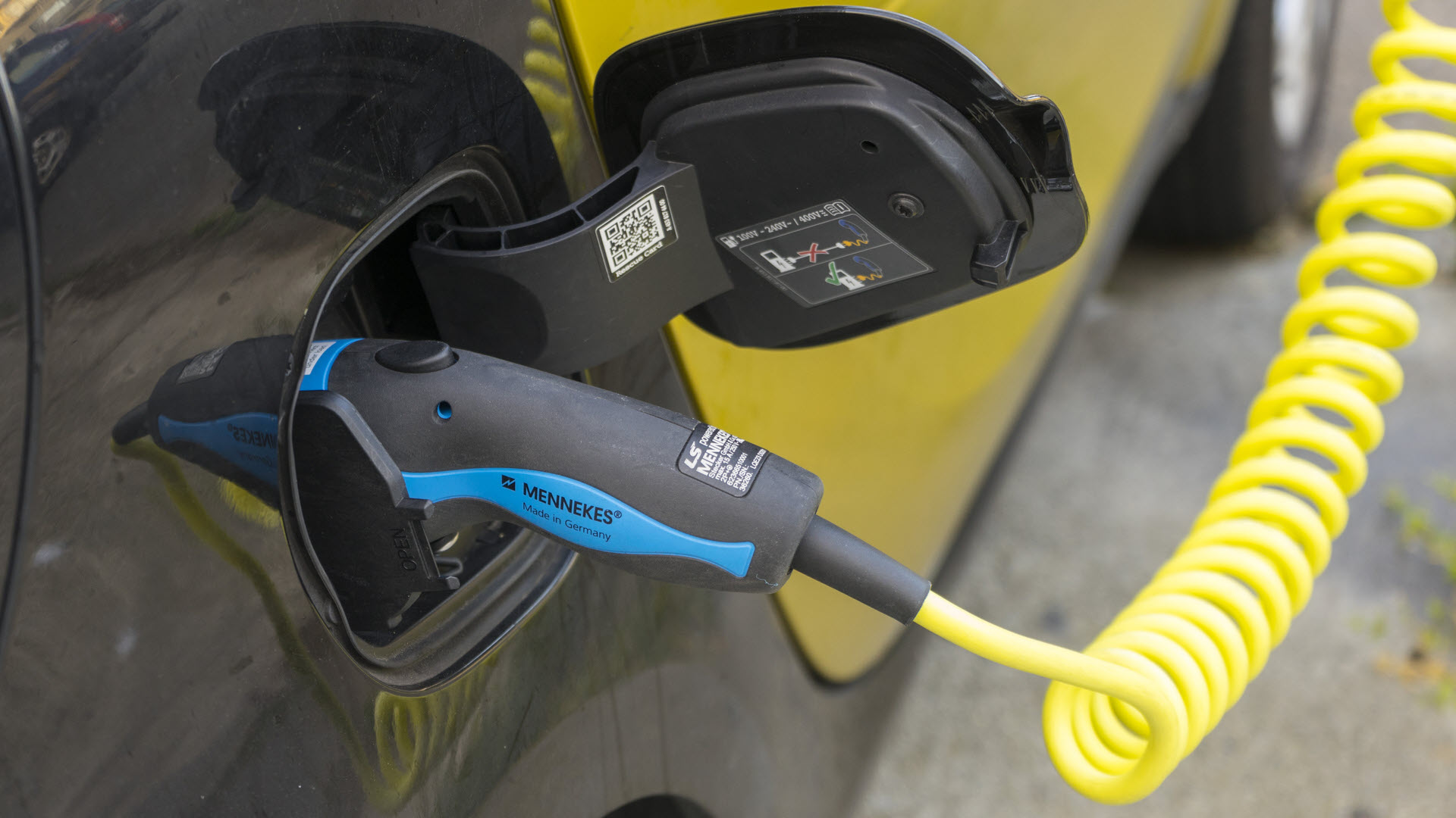 Close of image of electric charger